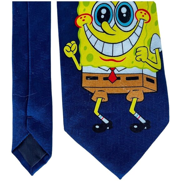 Nickelodeon SpongeBob SquarePants Christmas Tie I Do Believe Santa Mens Necktie - Picture 5 of 9